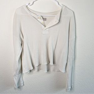 Women's Cream Long Sleeve Top